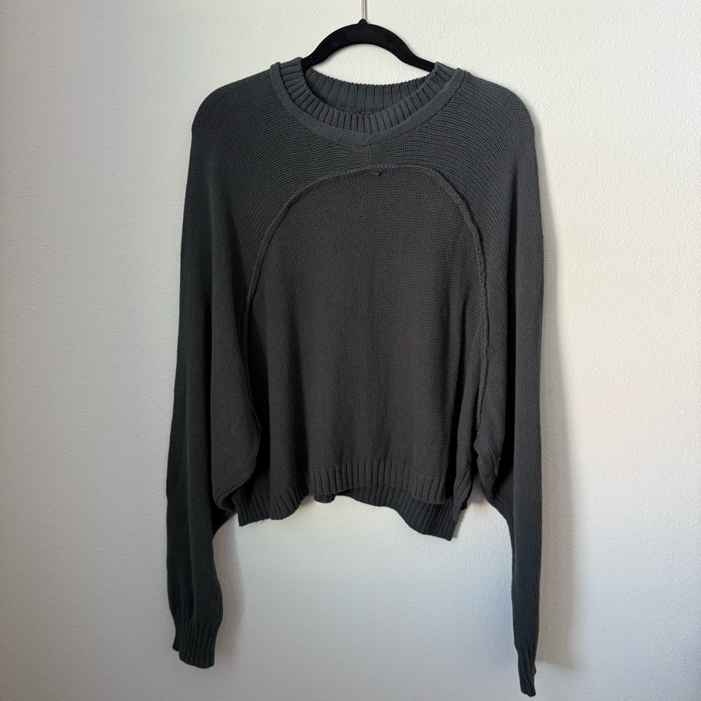 BDG Oversized Charcoal Knit Pullover Sweater